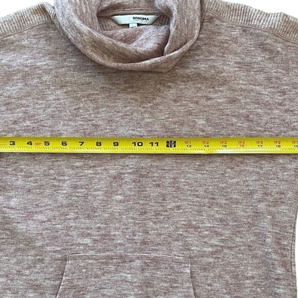 Women's Sonoma Pink Oversized Cowl Neck Sweatshirt Top Size PS - Picture 6 of 11